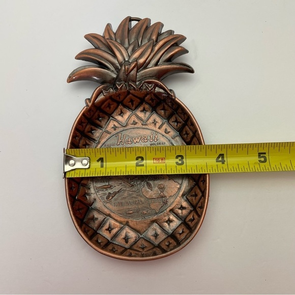 Hawaii The Aloha State Copper Pineapple Dish - Picture 6 of 10